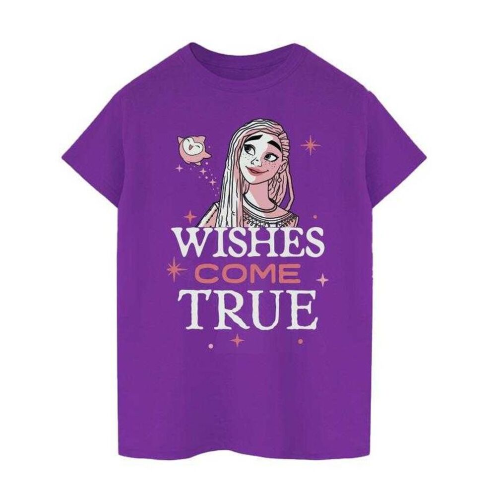 Wish Girls Wishes Come True Cotton T-Shirt / Purple